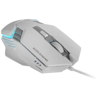 Mars Gaming MMM024 RGB Souris de jeu Capteur optique de flux 4000 DPI Blanc
