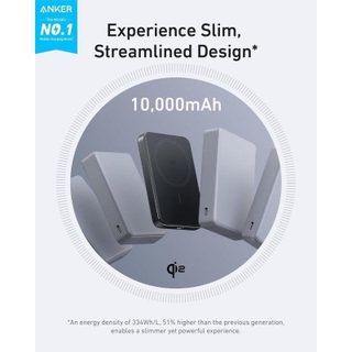 Batterie Externe Anker MagGo 10000mAh Qi2 Magnétique Ultra Fine Noire