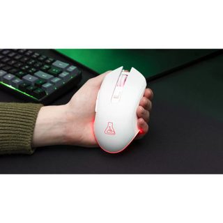 Souris de jeu sans fil The G-Lab Kult Helium WL RGB 6400 DPI blanche
