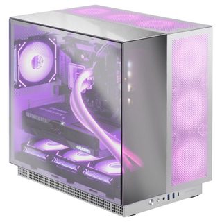 Mars Gaming MC-NOVA3 Boîtier de jeu personnalisé XXL E-ATX Triple Crystal Chrome Aluminium USB-C