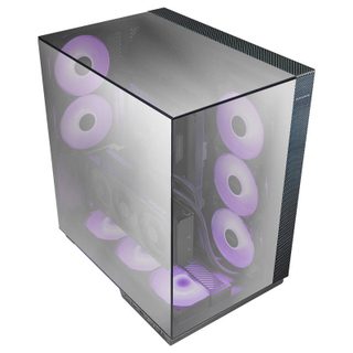 Mars Gaming Boîtier tour ATX Mars Gaming Mc-3gf triple, verre chromé, 2 ventilateurs Argb 120 mm, USB-C,