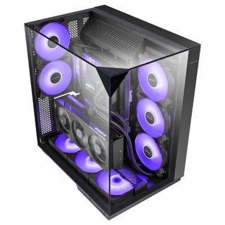 Mars Gaming Boîtier tour ATX Mars Gaming Mc-3gf triple en verre trempé, 2 ventilateurs Argb 120 mm, USB-C,