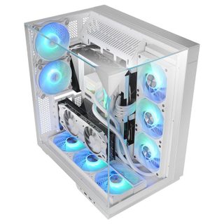 Mars Gaming Boîtier tour ATX Mars Gaming Mc-3gf triple en verre trempé, 2 ventilateurs Argb 120 mm, USB-C,