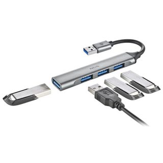 NGS IHUB4 MICRO USB 3.2 Gen 1 (3.1 Gen 1) Type-A 5000 Mbit/s Argent