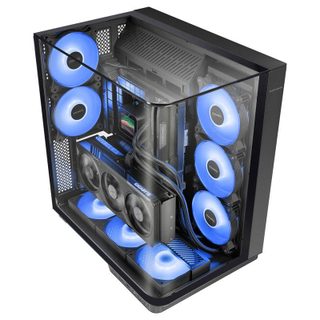 Mars Gaming Mc-Infinio ATX incurvé en verre trempé, 2 ventilateurs 120 mm, USB-C,