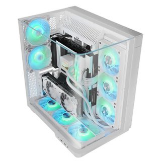 Mars Gaming Mc-Infinio ATX incurvé en verre trempé, 2 ventilateurs 120 mm, port USB-C,