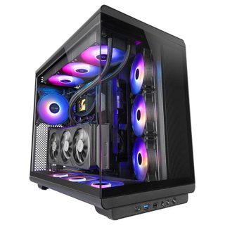 Mars Gaming Mc-rev ATX avec double verre trempé et 3 ventilateurs ARGB inversés, 12 cm,