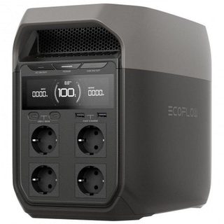 Station d'énergie EcoFlow DELTA 3 1024Wh 4 ports AC 2 DC 4 USB Batterie LiFePO4 Écran LCD Compatible solaire
