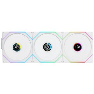 Lian Li 12RTLLCD1W3W système de refroidissement d'ordinateur Boitier PC Ventilateur 12 cm