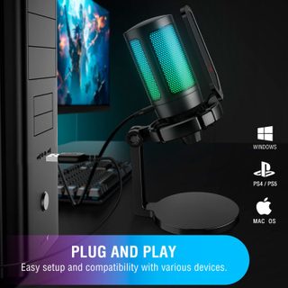 Fifine AmpiGame A6NEO USB-C cardioïde RGB avec mute rapide