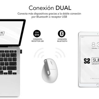 Souris sans fil SUBBLIM 4000 DPI verticale ergonomique Bluetooth double mode