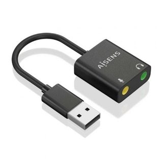 aisens Convertisseur de carte son USB-A AISENS A106-0769 vers jack 2x3,5 mm 24 bits 100 dB