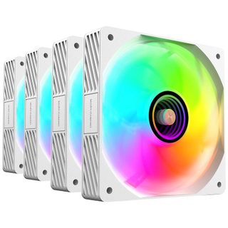Mars Gaming Kit de 4 ventilateurs ARGB 120 mm Mars Gaming MF-SI4KIT avec télécommande et hub,