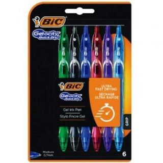 Stylo gel Bic Gelocity Quick Dry 964769 retractable grip 0,7 mm assorti