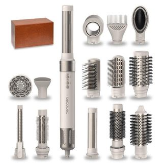 Multistyler Cecotec Bamba CeramicCare 14in1 AirGlam 1400W céramique ionique Coanda 3 températures 14 accessoires champagne