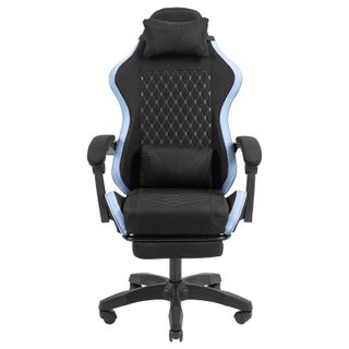 Chaise de jeu de course en tissu Mars Gaming MGC-X avec support lombaire réglable et repose-pieds, 4 couleurs