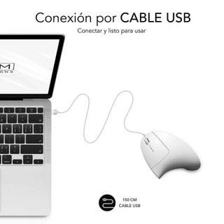 Souris Ergonomique Subblim Edgvu02 1600 Dpi Blanc