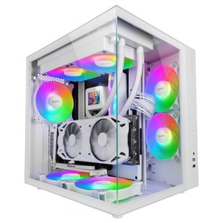 Mars Gaming Boîtier de jeu Mars Gaming MCV-ONE ATX avec double ventilateur arrière en verre trempé FRGB 12 cm,