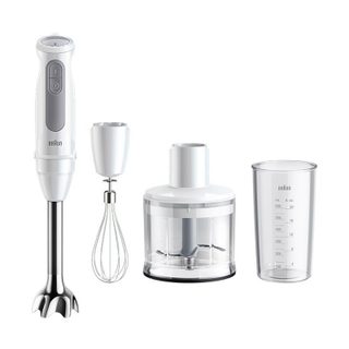 Mixeur plongeant Braun 1000 W 21 vitesses avec bol et hachoir en acier inoxydable