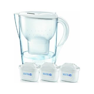 Carafe blanche Brita Marella 2,4 L + 3 filtres Maxtra Pro avec indicateur numérique