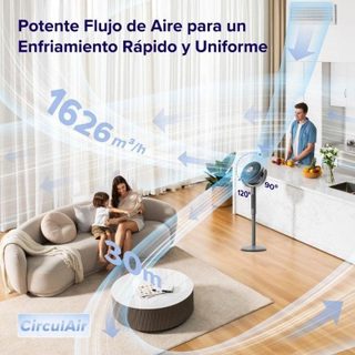 Ventilateur sur Pied Levoit LEVP0029EUN 30W 12 Vitesses Oscillation 3D Télécommande Ultra Silencieux