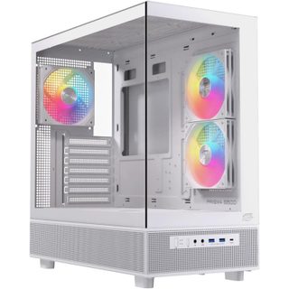 einarex ATX Einarex PRISMA S500 RGB en verre trempé avec 9 ventilateurs.