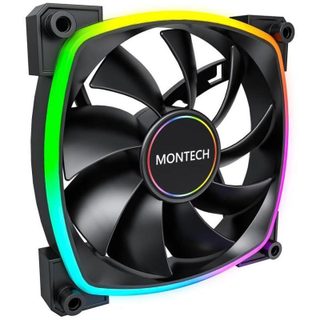 montech Ventilateur supplémentaire hexagonal Montech AX140 PWM 140 mm 1 600 tr/min RGB, patins anti-vibrations