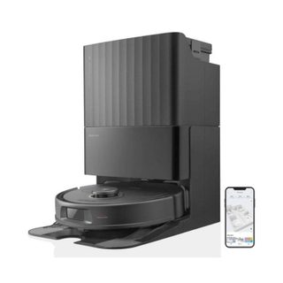 Aspirateur robot Roborock Q Revo MaxV noir avec aspiration 7000 Pa, IA avancée et base multifonction