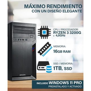 Hyper Byte Ultra AMD Ryzen 3 3200G 16GB 1TB SSD Windows 11 Pro USB-C