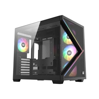 xyz Boîtier ATX XYZ QUBEX en verre trempé ARGB USB-C à mailles cubiques, noir/blanc