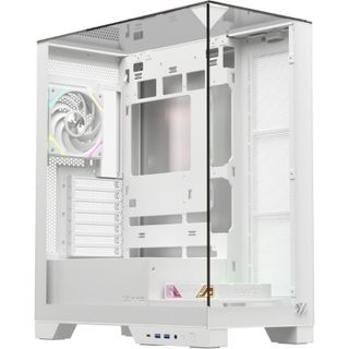 xyz Boîtier de jeu XYZ TRIFECTA en verre trempé 3 panneaux/refroidissement liquide/USB-C Gen 2
