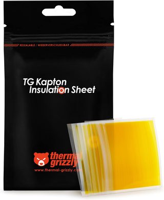 thermal-grizzly Feuille isolante thermique Kapton Grizzly 50 bandes 10x60mm 40μm 280°C Haute résistance