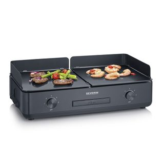 Barbecue électrique Severin, surface 1300cm², 2200W, 5 niveaux de température, nettoyage facile