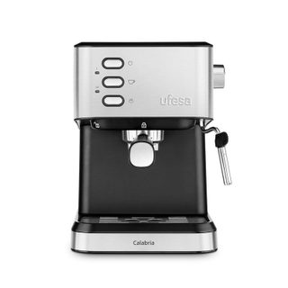 Machine à expresso Ufesa Calabria 1,5 L en acier inoxydable 20 bars avec cuiseur vapeur et chauffe-tasses