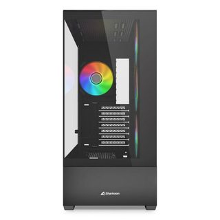 Sharkoon Boîtier tour ATX Sharkoon AK6 RGB en verre trempé, 4 ventilateurs ARGB, compatible BTF