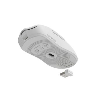 Ratón Genesis Zircon 500 Wireless RF 2.4GHz Bluetooth 5.0 10000 DPI Blanc