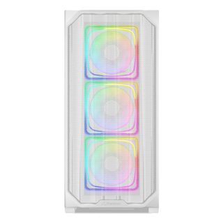 Sharkoon AK5M RGB avec panneau en maille de verre et 4 ventilateurs PWM, ATX, USB-C