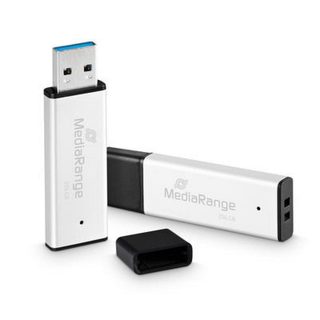 MediaRange MR1903 Clé USB 256 Go USB A 3.2 Gen 1 220 MB/s Tapa Noir Argent