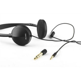 Auriculares ELBE con Conexión Alámbrica y Ajuste de Volumen Independiente, Negro