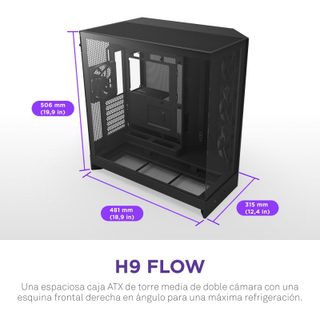 Nzxt H9 Flow Midi Tower PC ATX EATX micro ATX Mini-ITX