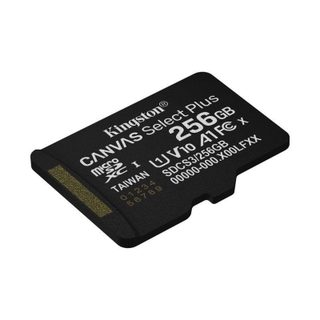 Carte microSDXC Kingston Canvas Select Plus 256GB A1 V10 150MB/s Noir