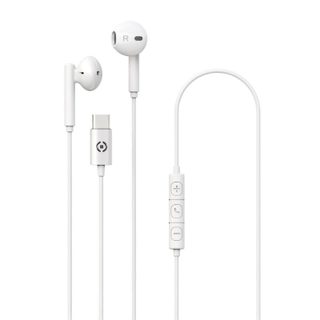 Auriculares Celly UP1100TYPECWH con cable USB-C Intraurales para llamadas y música blancos