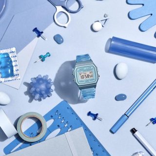 Montre Casio Collection F-91WS-2EF Femme Digital Bleu Etanche Chronographe Alarme