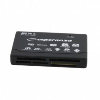 Lecteur de cartes Esperanza EA119 USB 2.0 CompactFlash SDHC SDXC Noir