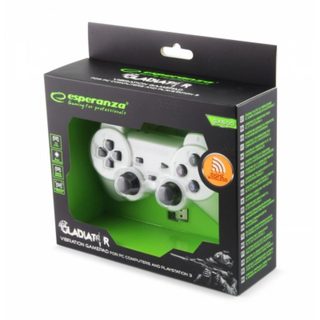 Gamepad Esperanza EGG108W Sans Fil PC Playstation 3 2,4 GHz Noir Blanc