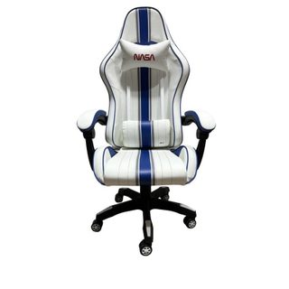 Nasa ATLANTIS BIS Chaise gaming Bleu/Blanc avec accoudoirs ajustables