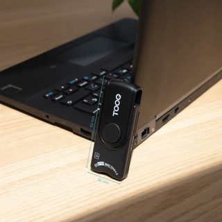 Lecteur de carte intelligente TooQ TQR-3012B USB-A compatible SIM SD MicroSD noir