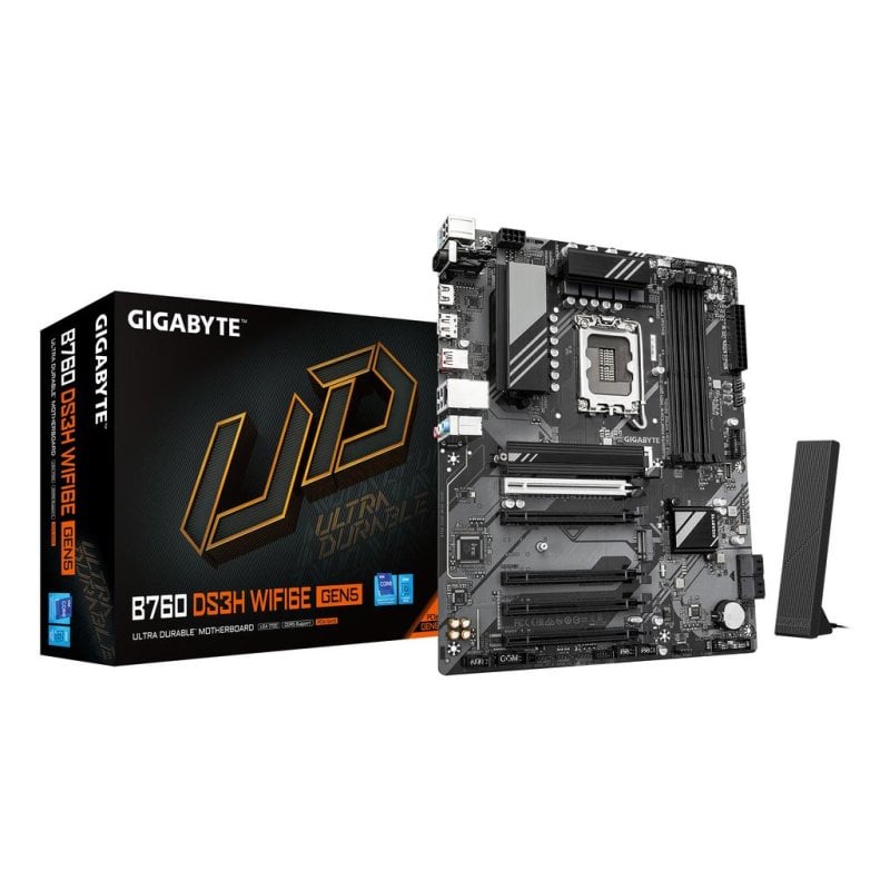 Gigabyte B760 DS3H WIFI6E Intel B760 LGA1700 DDR5 ATX WiFi 6E PCIe 5.0 RGB
