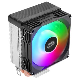 Mars Gaming Dissipateur thermique Mars Gaming Mcpu-x2 pour processeur 150 W, 2 caloducs, ventilateur PWM, FDB, FRGB, format SFF/mini-ITX,