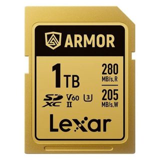 Carte SD Lexar ARMOR GOLD 1To UHS-II V60 IP68 Acier Inoxydable